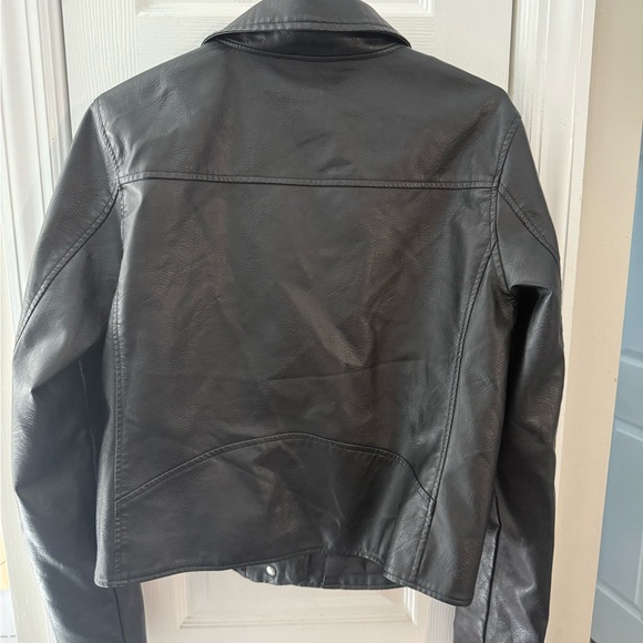 Anthropologie Black faux Leather Jacket - Picture 6 of 10